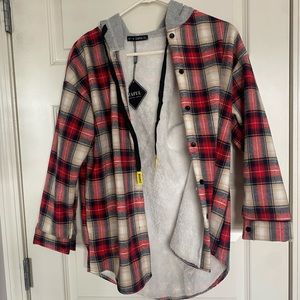zaful red flannel jacket